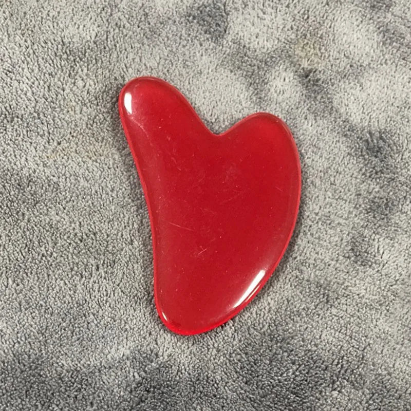 Rose Quartz Gua Sha Facial Tool — Jade Massager Scraper for Face, Neck & Body