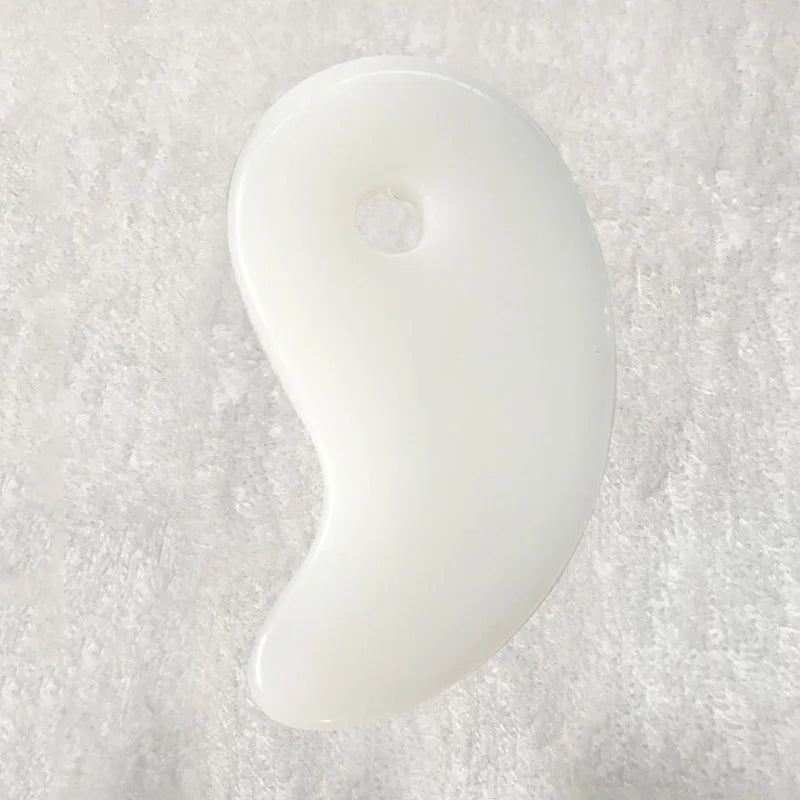 Rose Quartz Gua Sha Facial Tool — Jade Massager Scraper for Face, Neck & Body