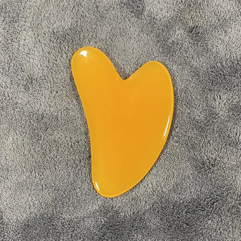 Rose Quartz Gua Sha Facial Tool — Jade Massager Scraper for Face, Neck & Body