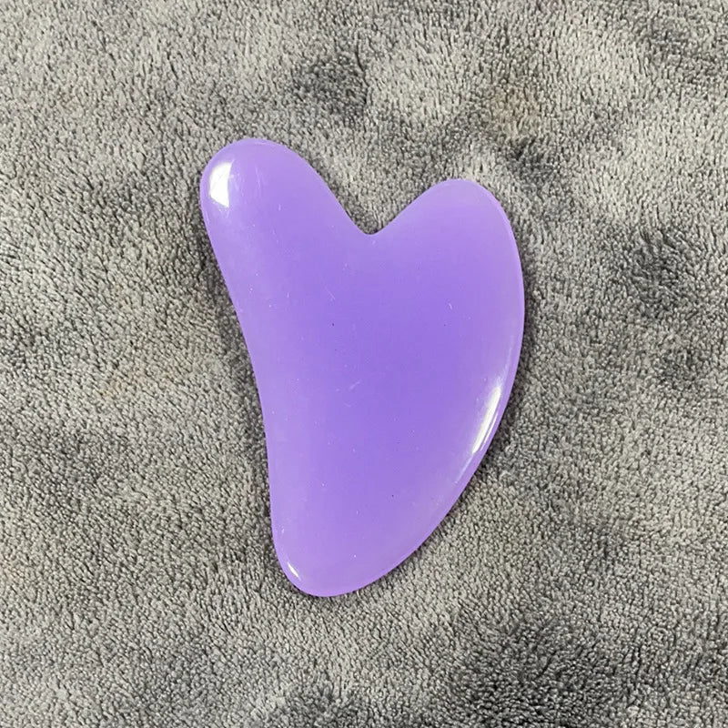 Rose Quartz Gua Sha Facial Tool — Jade Massager Scraper for Face, Neck & Body