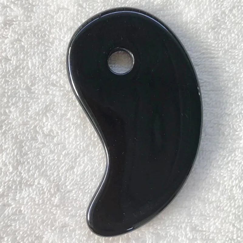 Rose Quartz Gua Sha Facial Tool — Jade Massager Scraper for Face, Neck & Body