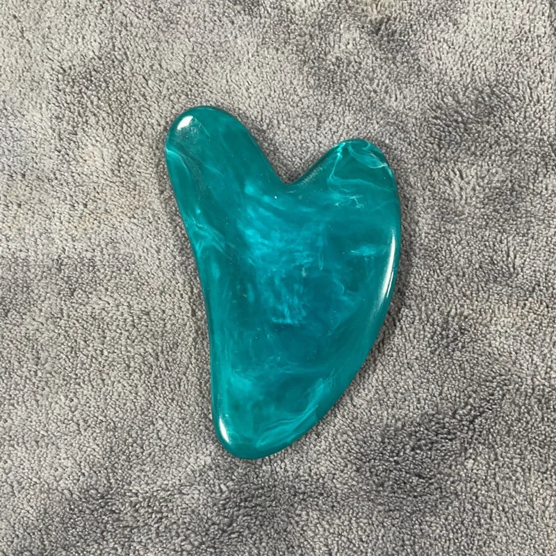Rose Quartz Gua Sha Facial Tool — Jade Massager Scraper for Face, Neck & Body