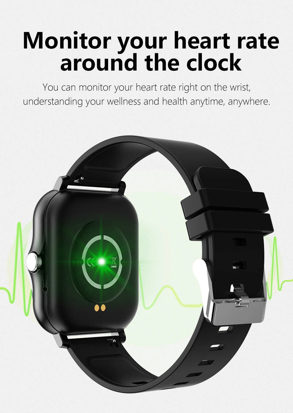 Smart Watch — Full Touch Screen with Call, Music Control & Notifications for iPhone & Android