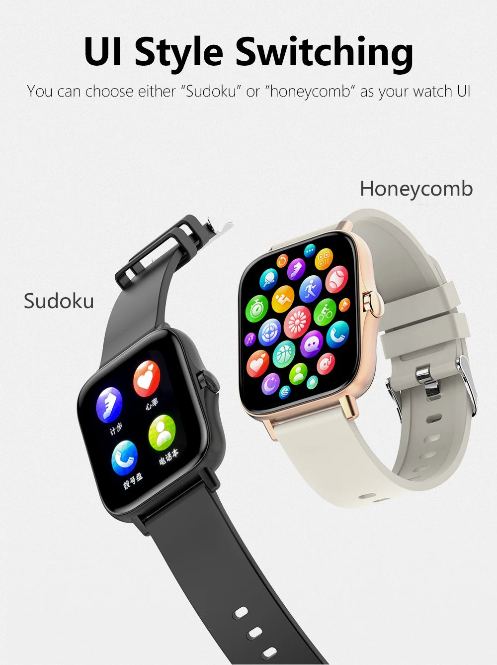 Smart Watch — Full Touch Screen with Call, Music Control & Notifications for iPhone & Android