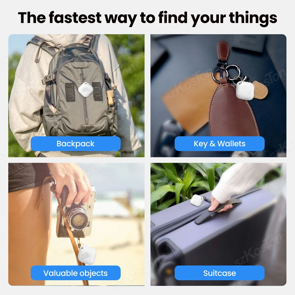Mini GPS Smart Tracker Tag — iOS Find My Compatible Anti-Lost Finder for Keys, Wallet, Pet & Luggage