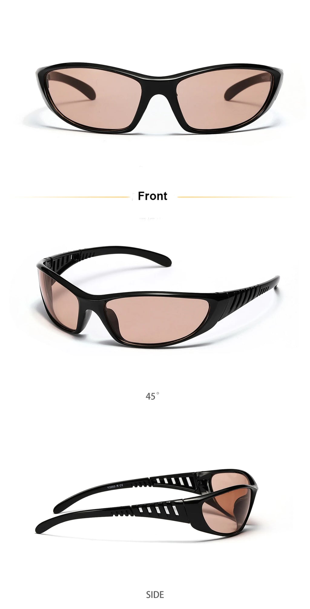 Y2K Silver Sunglasses — Trendy Hollowed Out Futuristic Style for Women & Men