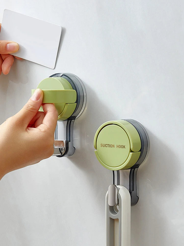 Strong Vacuum Suction Hooks — No-Drill Traceless Adhesive for Bathroom, Kitchen & Door