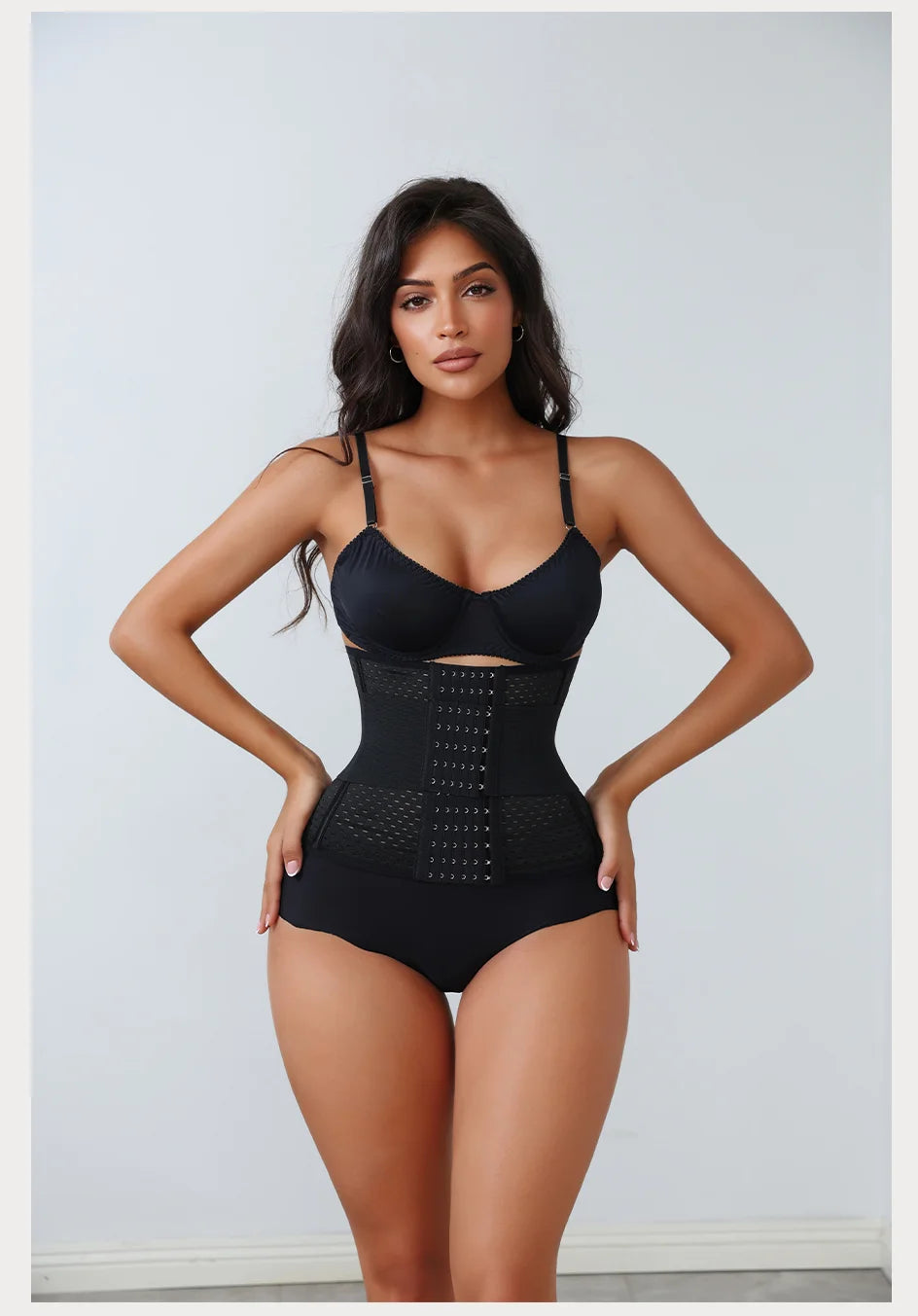 Adjustable Waist Trainer for Women — Double Belt Neoprene Corset with Zipper for Tummy Control & Back Support