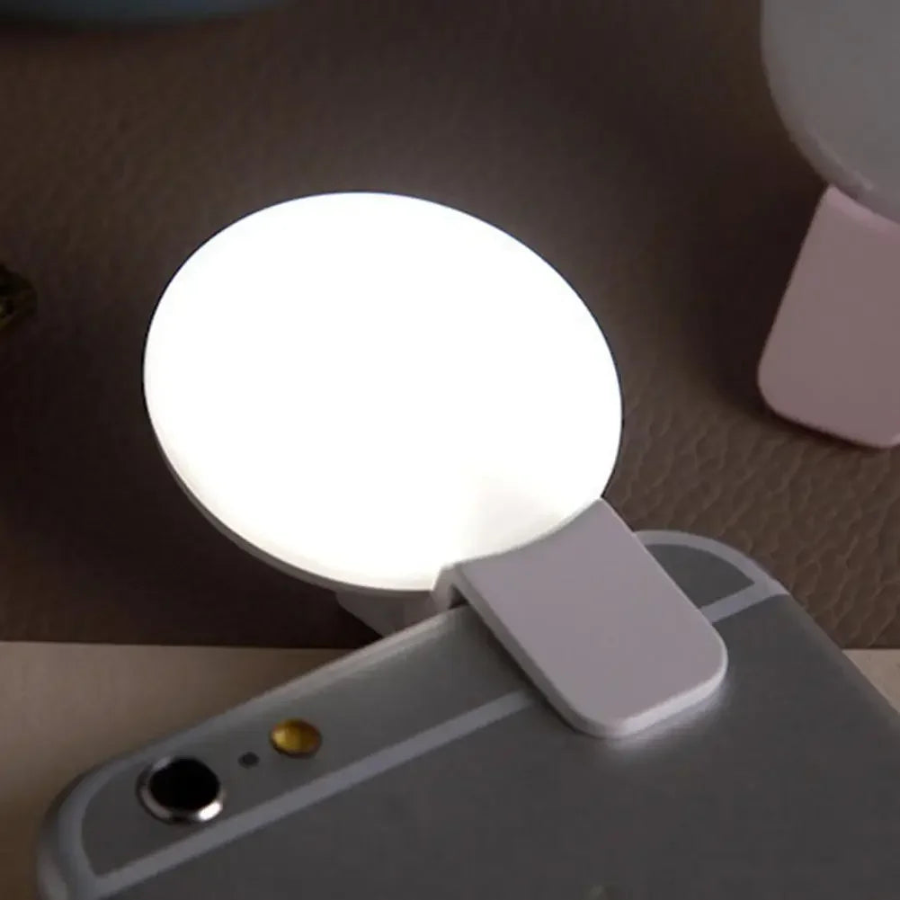 Mini LED Selfie Ring Light — Portable Clip-on Fill Light for Phone Photography
