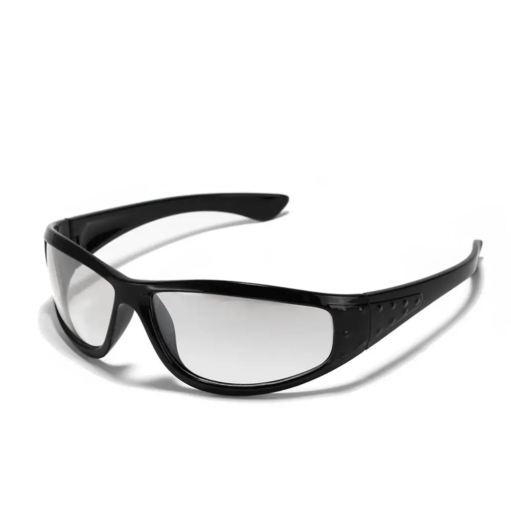 Y2K Silver Sunglasses — Trendy Hollowed Out Futuristic Style for Women & Men