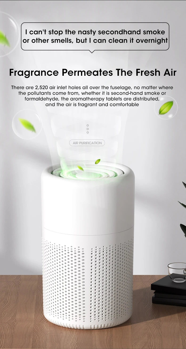 Air Purifier — HEPA Filter Desktop Cleaner for Home & Office