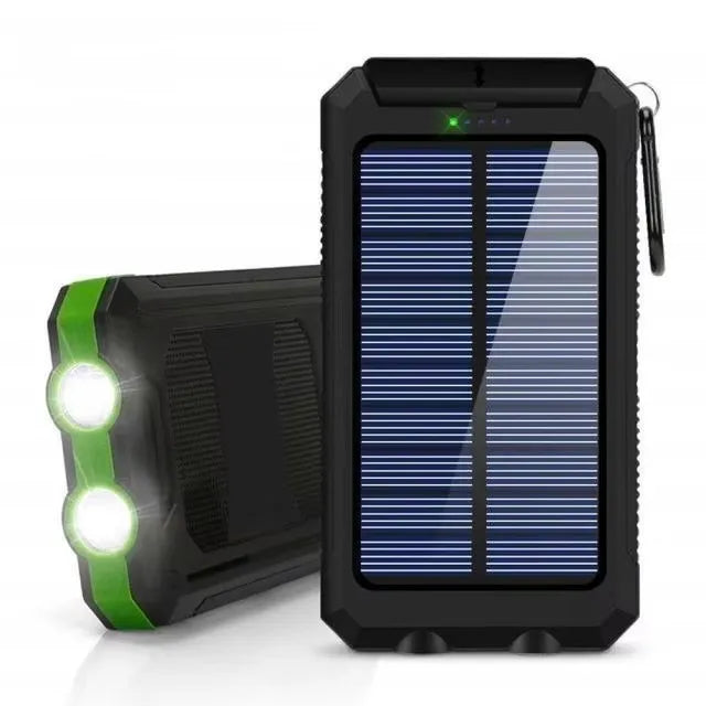 Solar Power Bank 80000mAh — Portable External Battery Charger with LED Light for All Smartphones