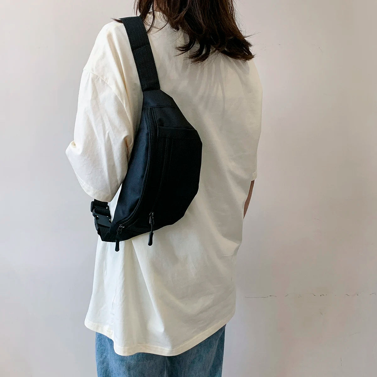 Sports Fanny Pack Waist Bag — Large Crossbody Phone Bag for Running, Travel & Outdoor Activities