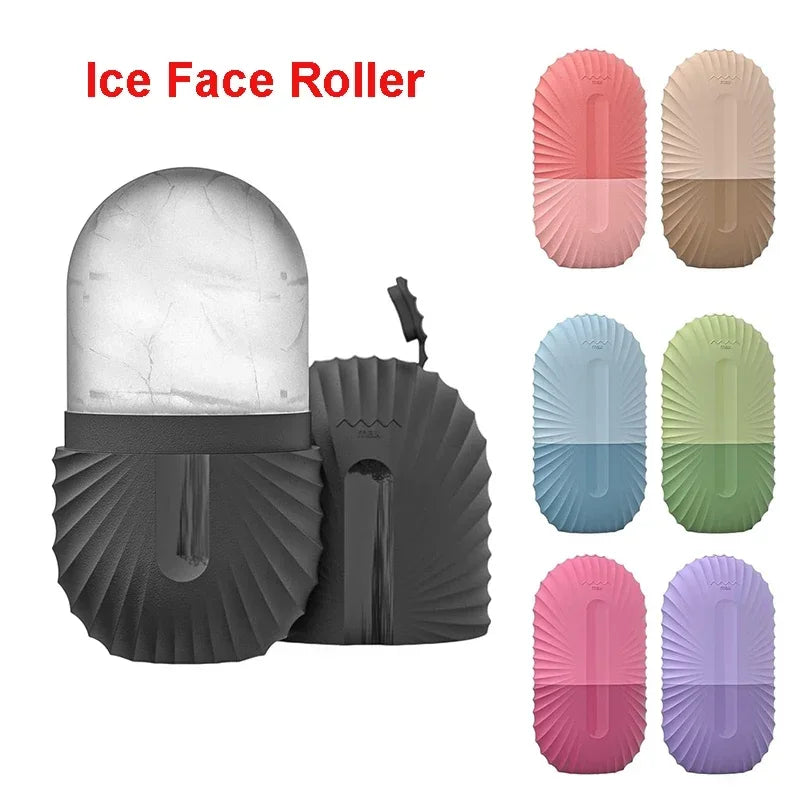 Ice Face Roller — Silicone Ice Cube Facial Massager for Eye Puffiness & Pore Shrinking