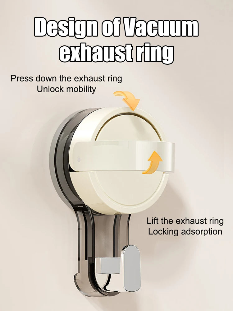 Strong Vacuum Suction Hooks — No-Drill Traceless Adhesive for Bathroom, Kitchen & Door