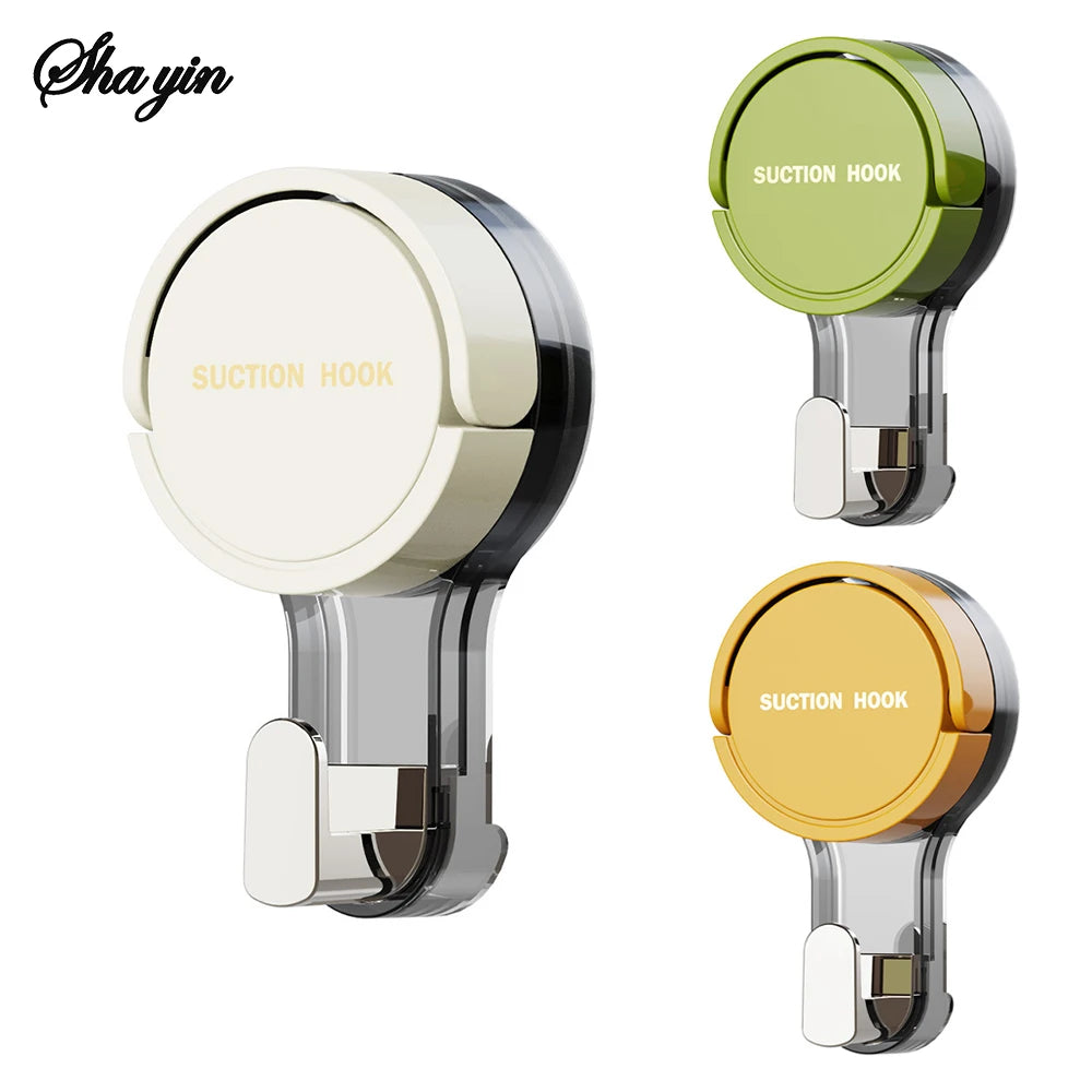 Strong Vacuum Suction Hooks — No-Drill Traceless Adhesive for Bathroom, Kitchen & Door