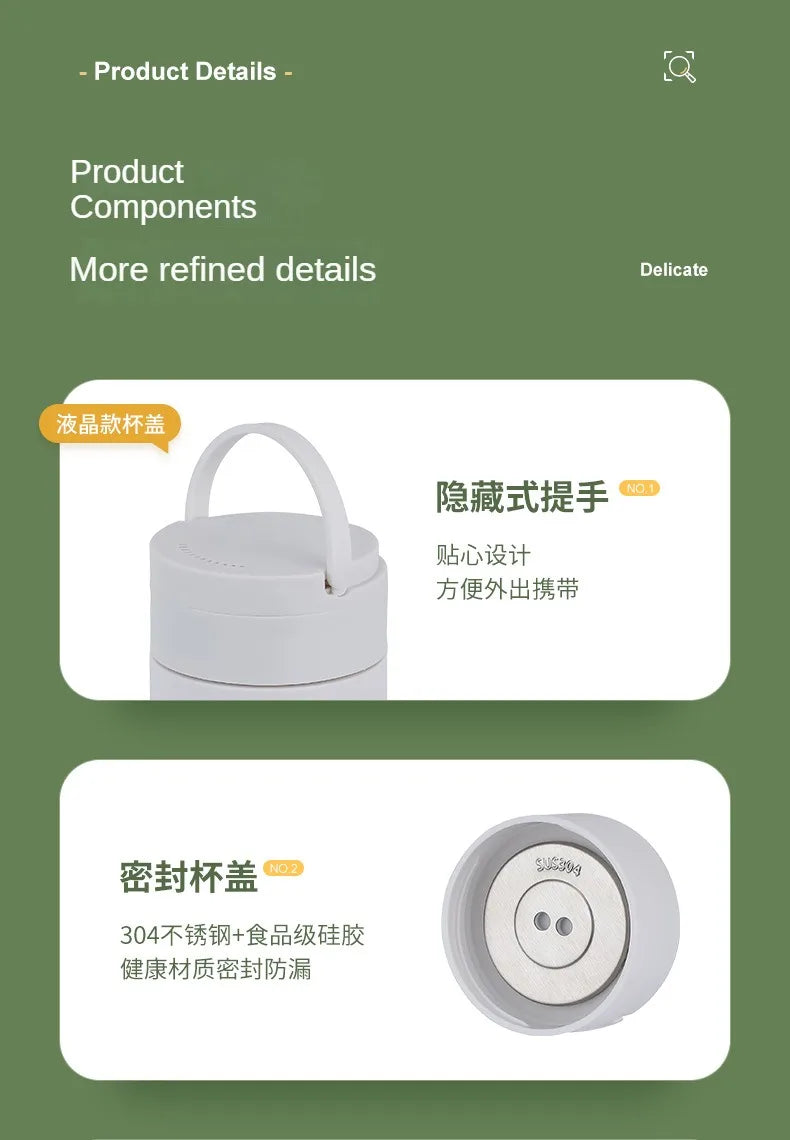 Portable Electric Travel Kettle – Fast Boiling 304 Stainless Steel Water & Baby Milk Warmer