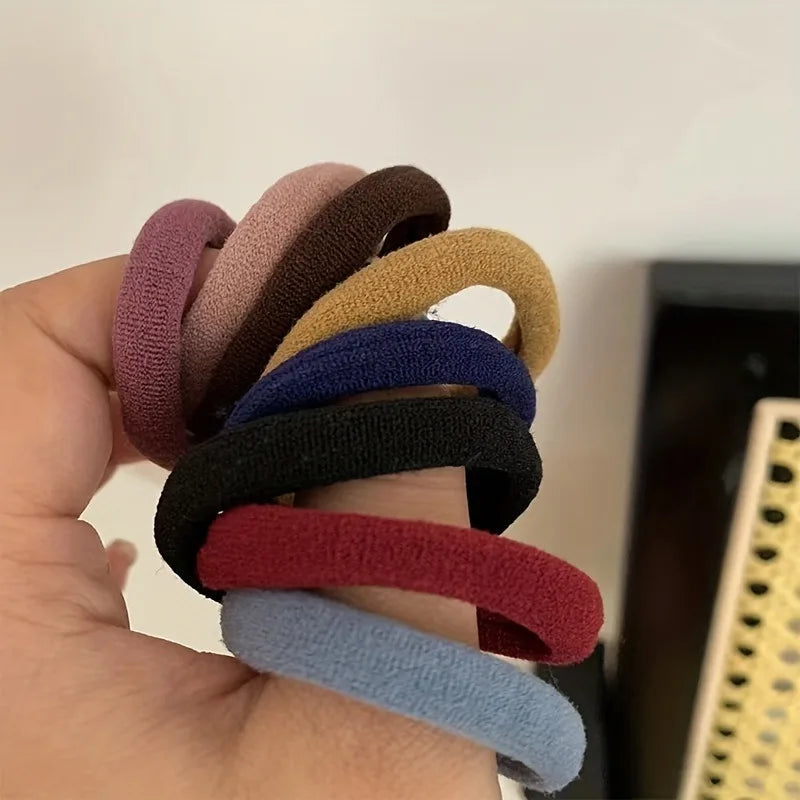 50PCS Candy Color Nylon Scrunchie Set — Women & Girls Hair Ties & Ponytail Holders Fashion Accessories