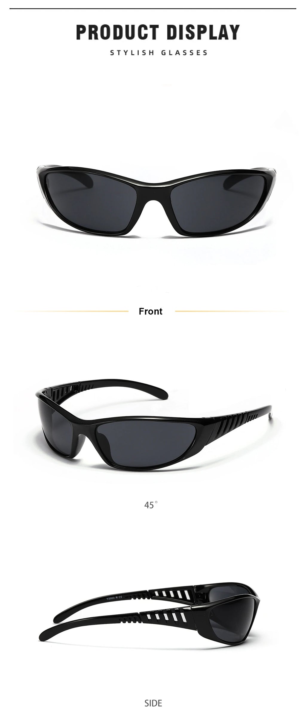 Y2K Silver Sunglasses — Trendy Hollowed Out Futuristic Style for Women & Men