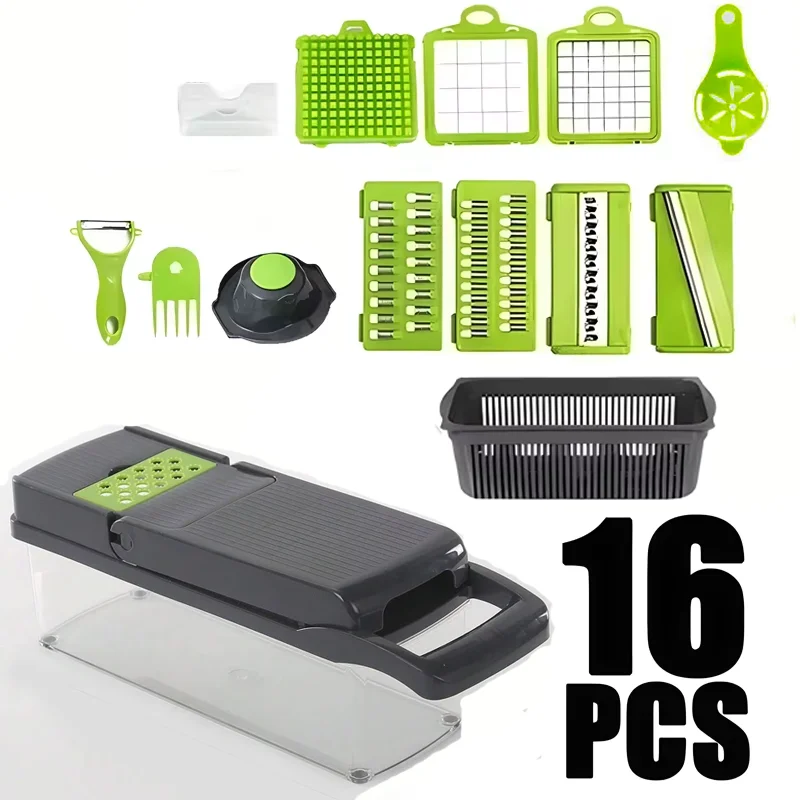 Multifunctional Vegetable Chopper — Portable Slicer, Shredder & Grater for Kitchen