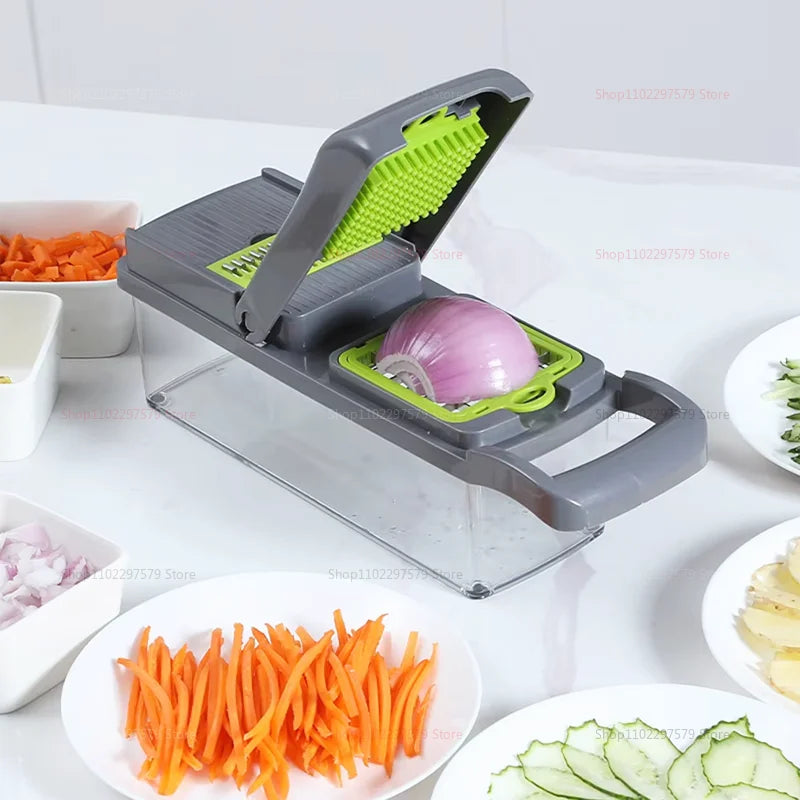 Multifunctional Vegetable Chopper — Portable Slicer, Shredder & Grater for Kitchen