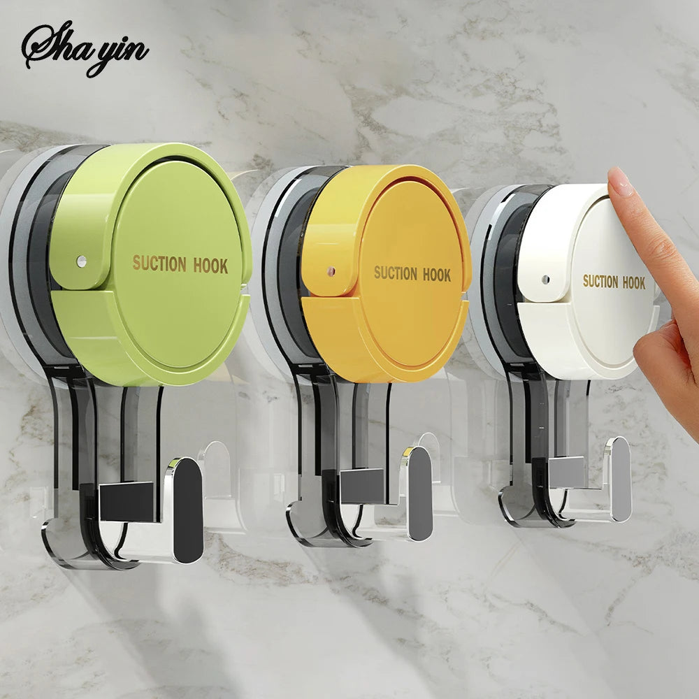 Strong Vacuum Suction Hooks — No-Drill Traceless Adhesive for Bathroom, Kitchen & Door