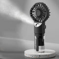 Portable Misting Fan — USB Rechargeable Handheld Humidifier Fan for Home & Outdoor