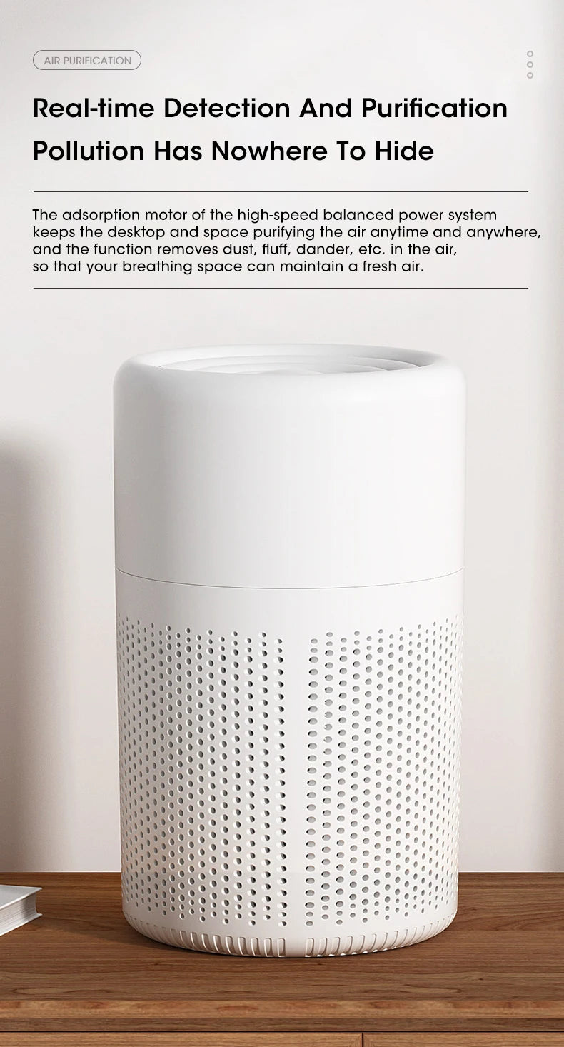 Air Purifier — HEPA Filter Desktop Cleaner for Home & Office