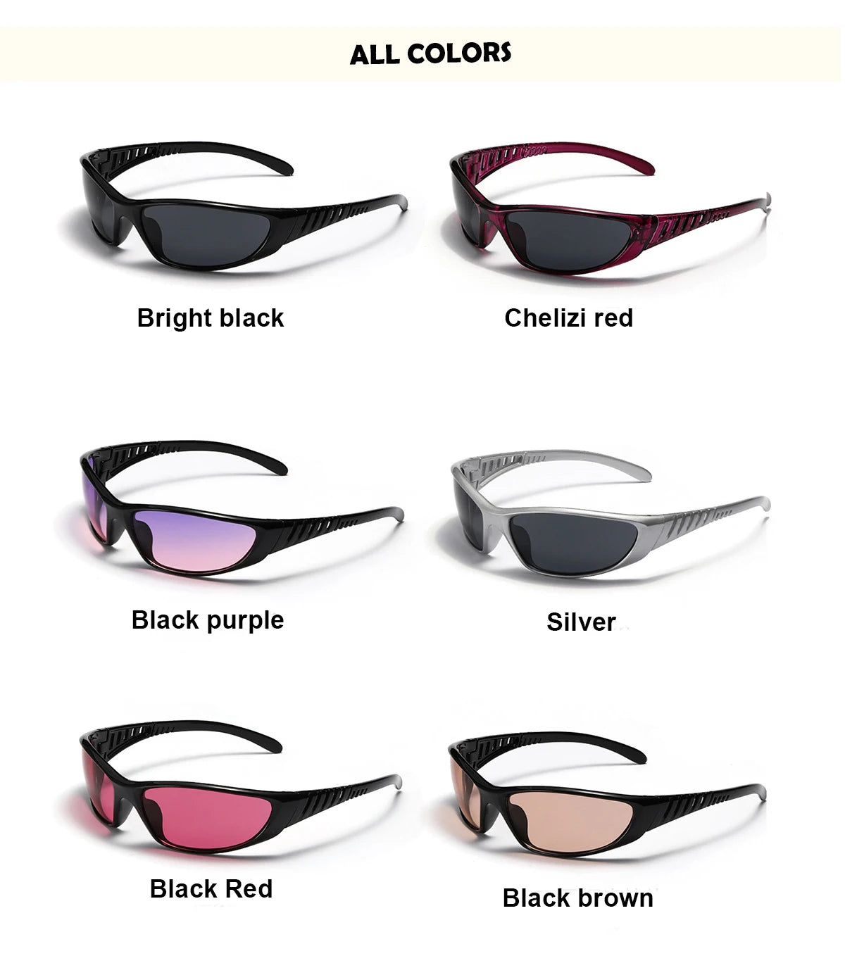 Y2K Silver Sunglasses — Trendy Hollowed Out Futuristic Style for Women & Men