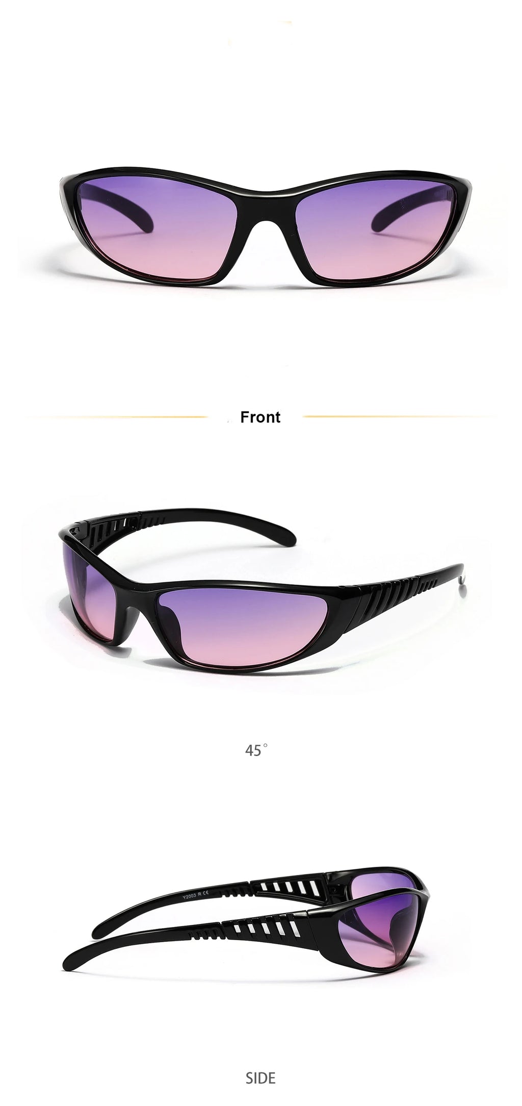 Y2K Silver Sunglasses — Trendy Hollowed Out Futuristic Style for Women & Men