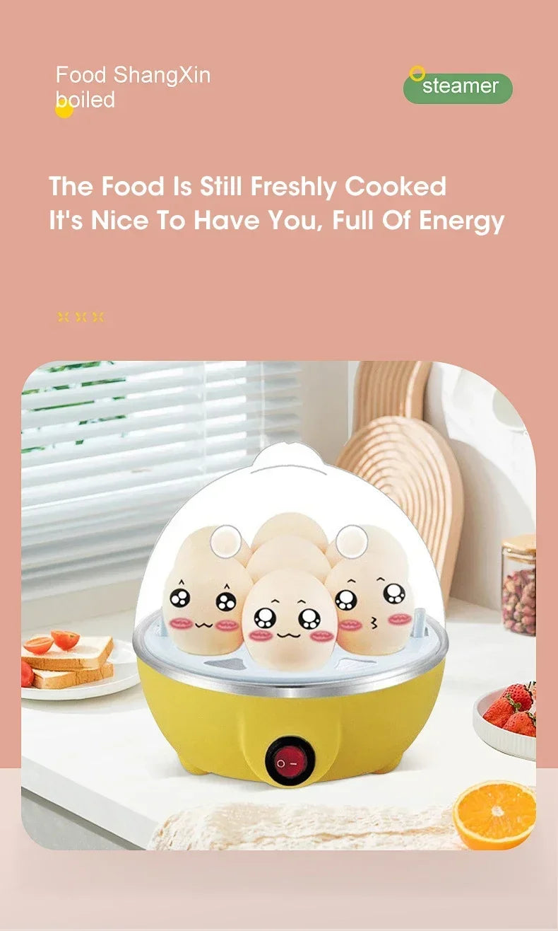 Electric Egg Cooker — Mini Single Egg Steamer for Quick Breakfast & Kitchen Cooking