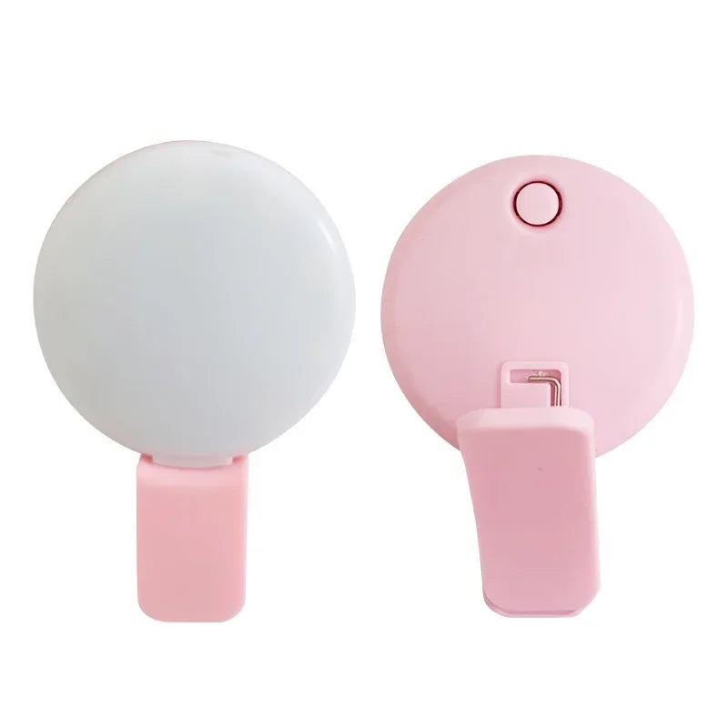 Mini LED Selfie Ring Light — Portable Clip-on Fill Light for Phone Photography