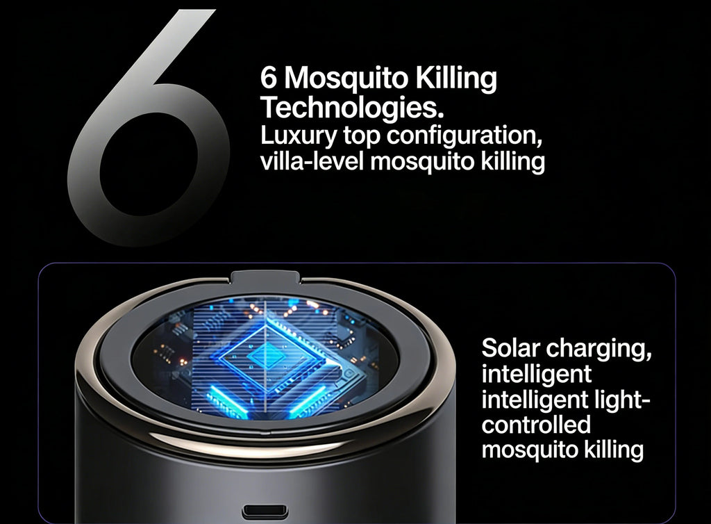 Solar Mosquito Killer Lamp — USB Rechargeable Outdoor & Indoor Insect Trap for Home & Camping