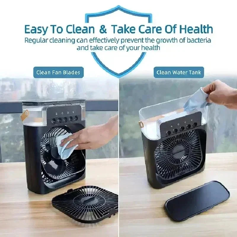 Mini Portable Air Conditioner — USB Desktop Cooling Fan for Home & Office