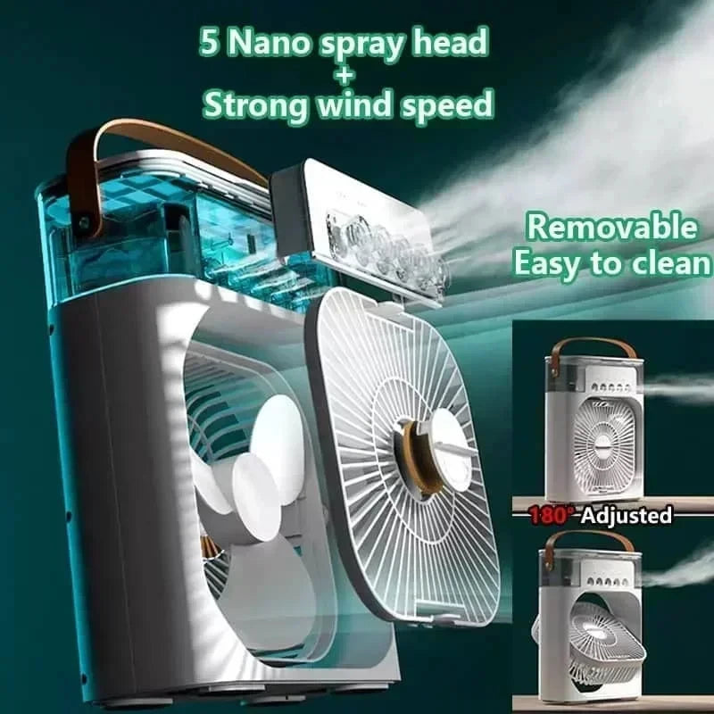 Mini Portable Air Conditioner — USB Desktop Cooling Fan for Home & Office