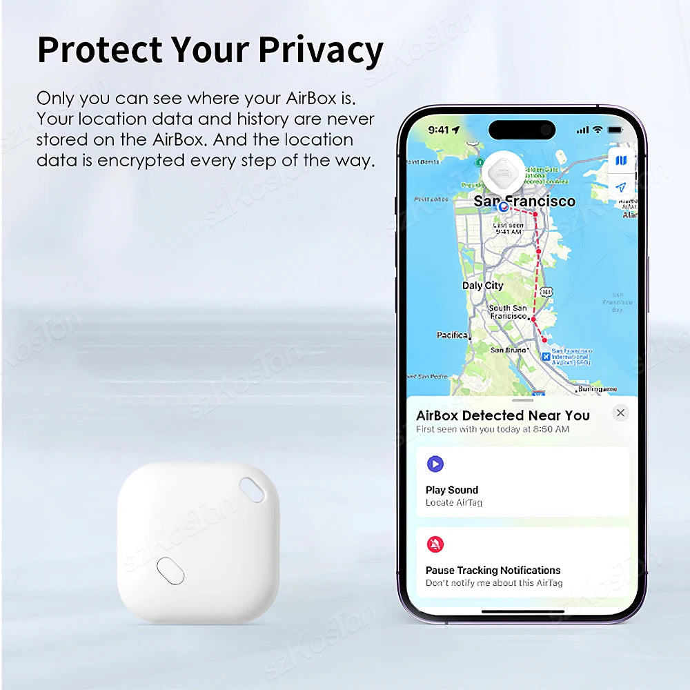 Mini GPS Smart Tracker Tag — iOS Find My Compatible Anti-Lost Finder for Keys, Wallet, Pet & Luggage
