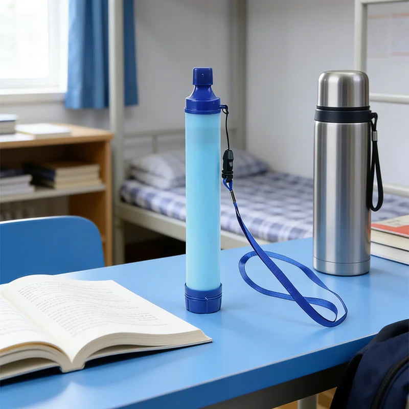 Portable Water Purifier Filter — Compact Survival Water Filter for Camping, Hiking & Emergency