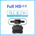 Portable 4K HD Webcam — Auto Focus with Microphone & Light for Live Streaming & Video Calls
