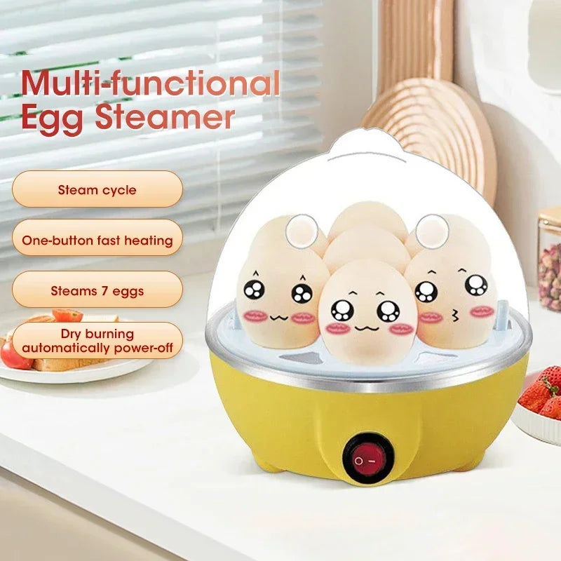 Electric Egg Cooker — Mini Single Egg Steamer for Quick Breakfast & Kitchen Cooking