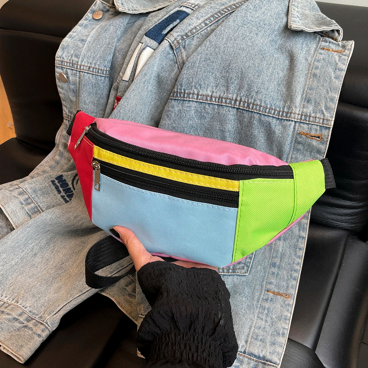 Sports Fanny Pack Waist Bag — Large Crossbody Phone Bag for Running, Travel & Outdoor Activities