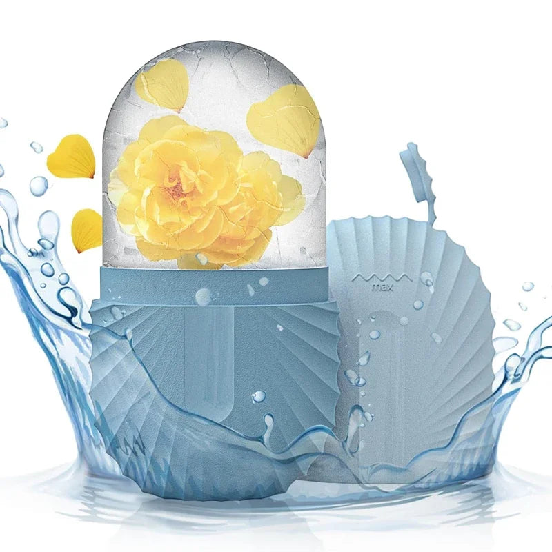 Ice Face Roller — Silicone Ice Cube Facial Massager for Eye Puffiness & Pore Shrinking