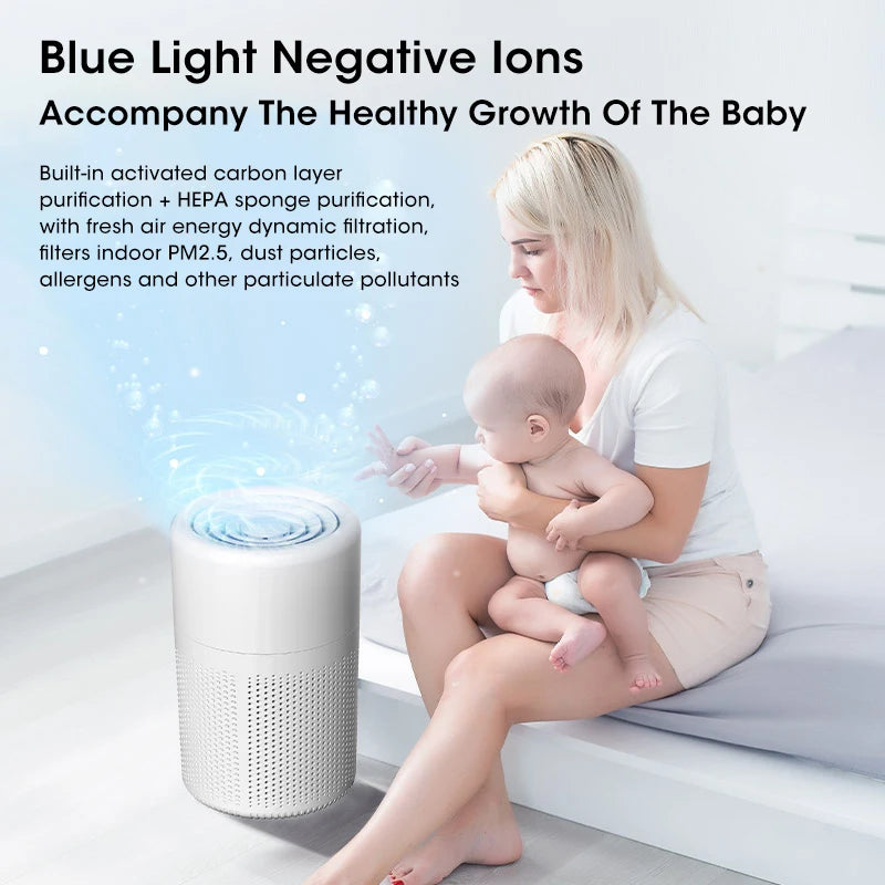 Air Purifier — HEPA Filter Desktop Cleaner for Home & Office