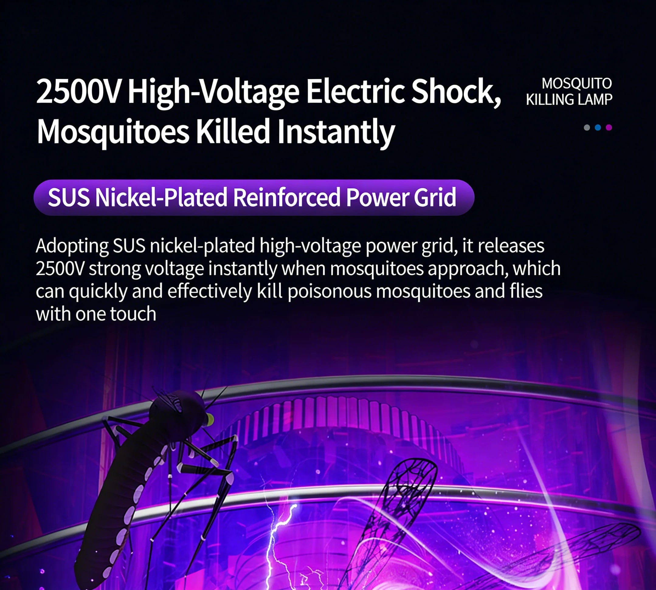 Solar Mosquito Killer Lamp — USB Rechargeable Outdoor & Indoor Insect Trap for Home & Camping