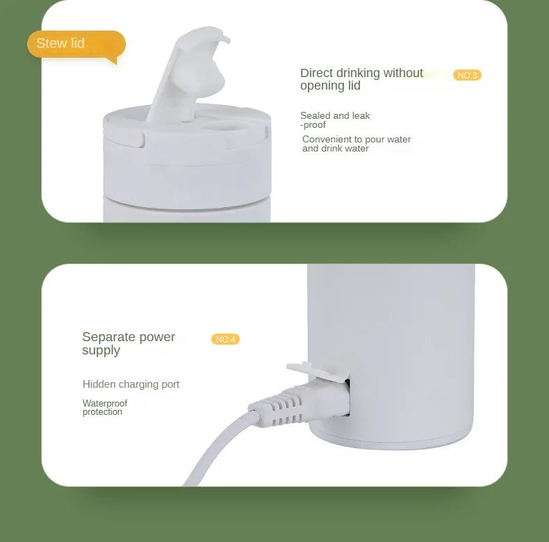 Portable Electric Travel Kettle – Fast Boiling 304 Stainless Steel Water & Baby Milk Warmer