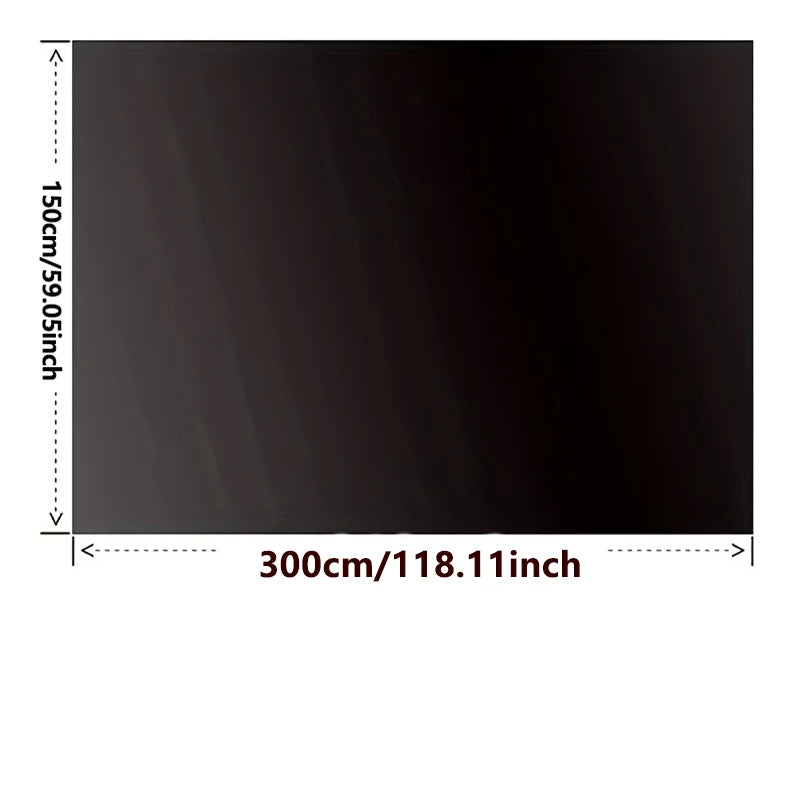 95-98% Blackout Window Film — Portable Self-Adhesive Removable Window Shade for Travel & Home