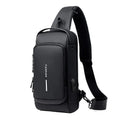 Men's PU Leather Crossbody Bag — Anti-Theft Shoulder & Chest Bag Multifunctional for Travel