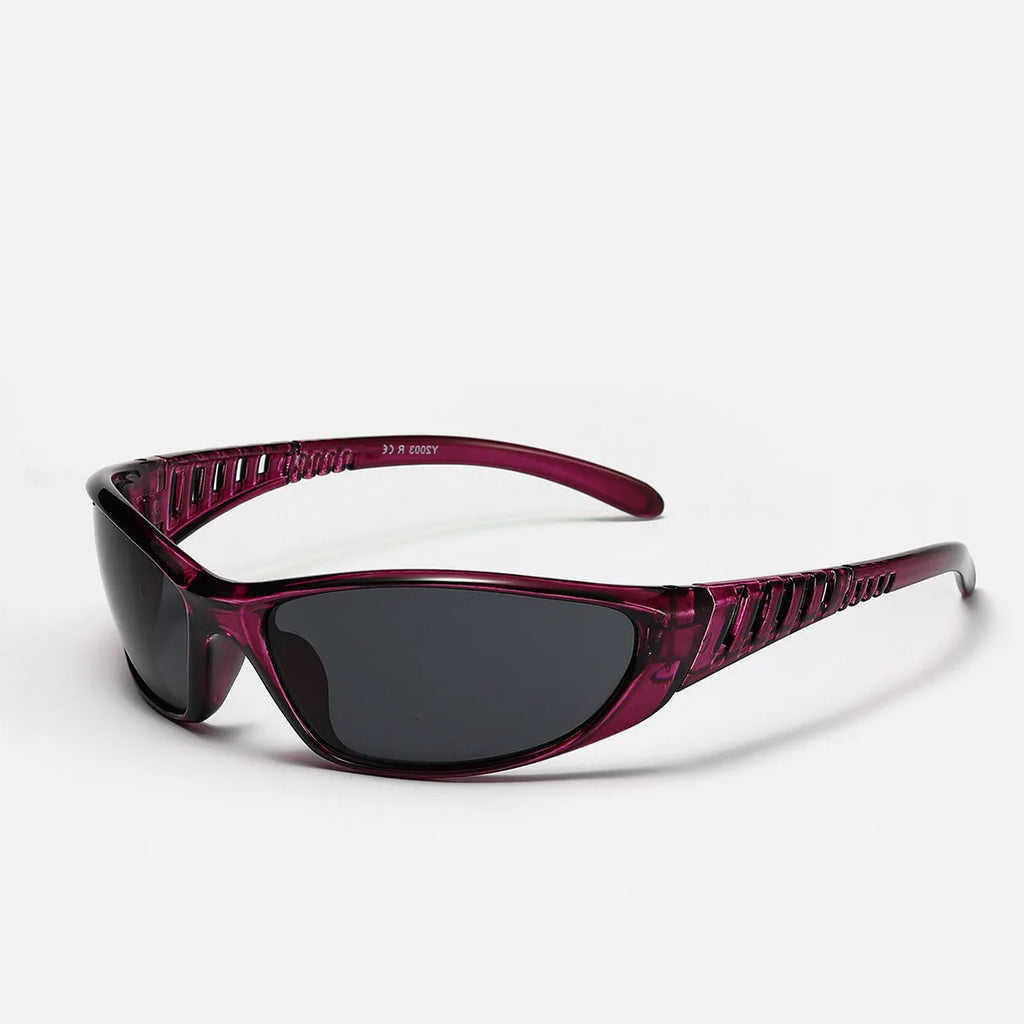 Y2K Silver Sunglasses — Trendy Hollowed Out Futuristic Style for Women & Men