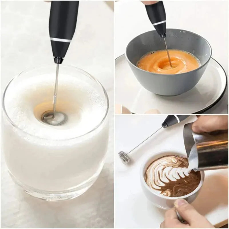 Portable Electric Milk Frother — USB Mini Whisk for Coffee, Cappuccino & Egg Beater