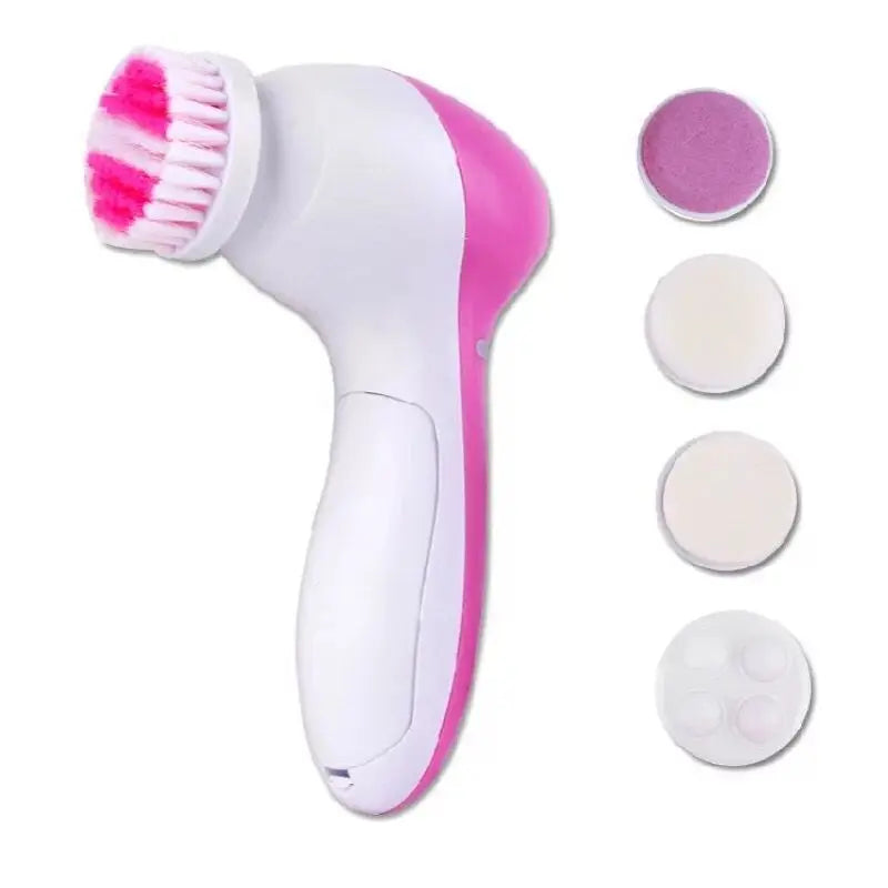 Electric Face Cleansing Brush 5-in-1 — Facial Cleanser Massager & Blackhead Remover for Skin Care