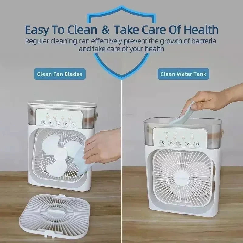 Mini Portable Air Conditioner — USB Desktop Cooling Fan for Home & Office